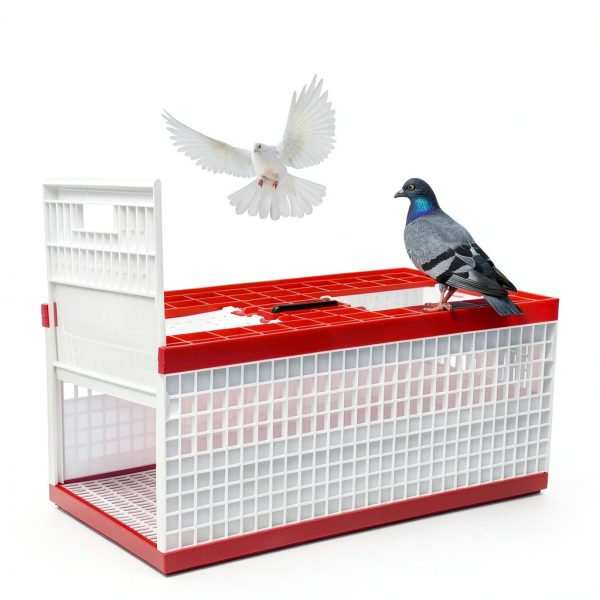Racing Pigeon Carrier Box LIAPDG 60x31x23cm Cage with Dual Doors-1