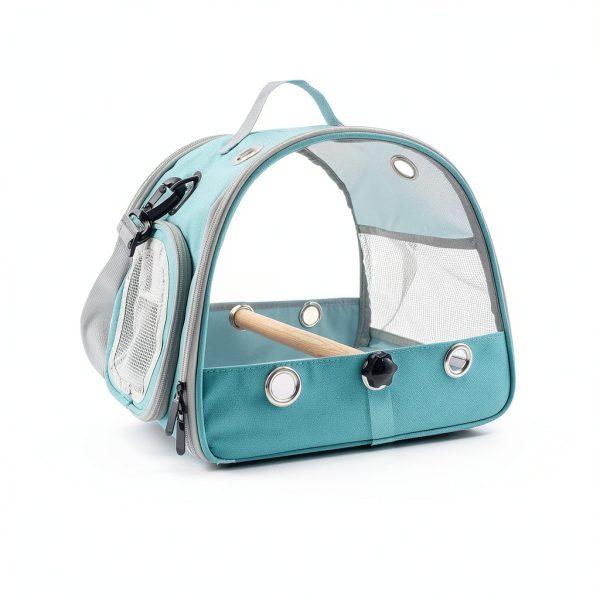 Bird Travel Carrier Wildox Lightweight Breathable Perch Carrier Green-2