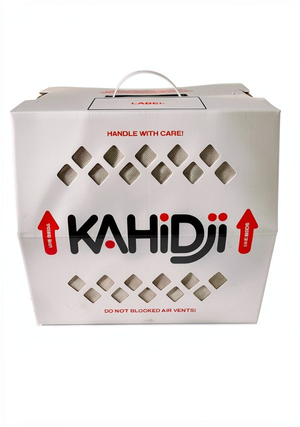 Live Bird Shipping Box KAHI Carrier Economy Size 13x13x10 White Red-1