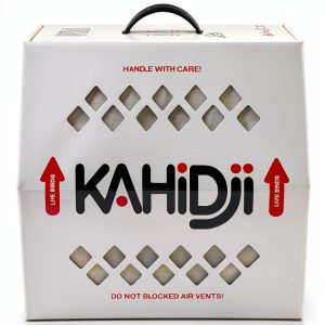 Live Bird Shipping Box KAHI Carrier Economy Size 13x13x10 White Red-0