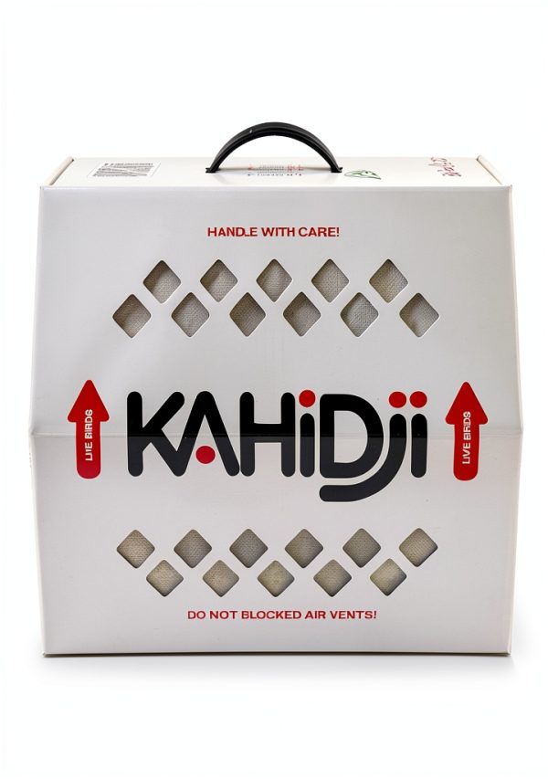 Live Bird Shipping Box KAHI Carrier Economy Size 13x13x10 White Red-0