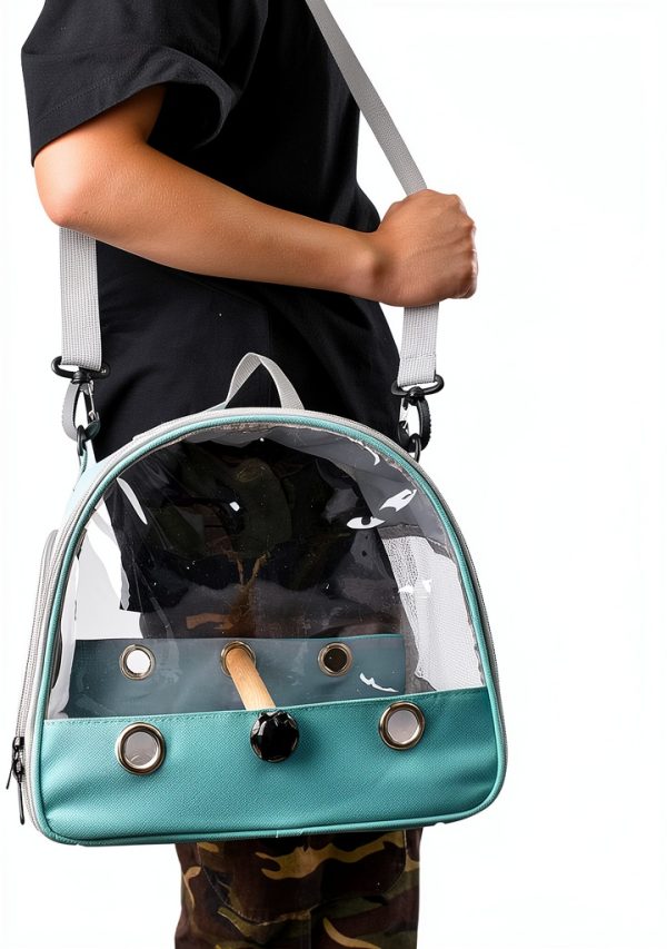 Bird Travel Carrier Wildox Lightweight Breathable Perch Carrier Green-5