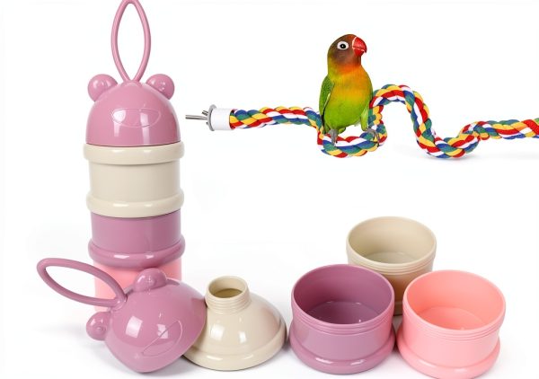 Pink Bird Backpack Carrier JUNIQUTE Ventilated Travel with Feeder-4