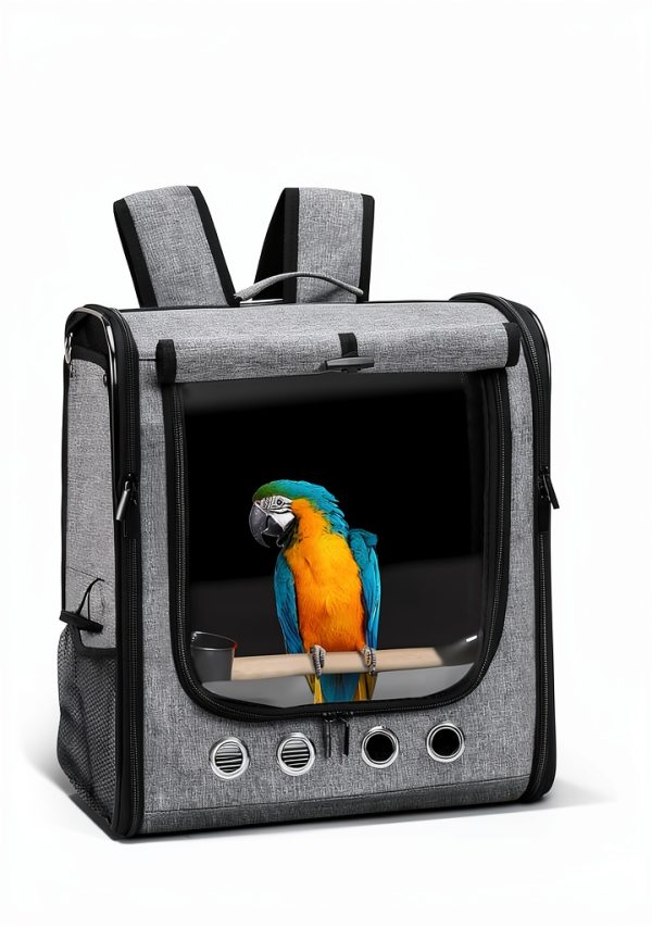 Bird Carrier Bag GRLEAYIE Lightweight Backpack with Transparent Cage-3