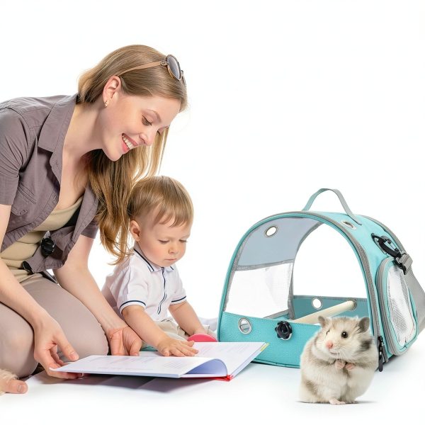 Bird Travel Carrier Wildox Lightweight Breathable Perch Carrier Green-4
