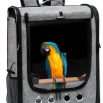 Bird Carrier Bag GRLEAYIE Lightweight Backpack with Transparent Cage-0