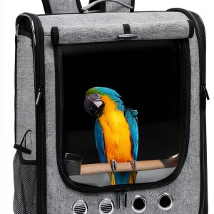 Bird Carrier Bag GRLEAYIE Lightweight Backpack with Transparent Cage-0