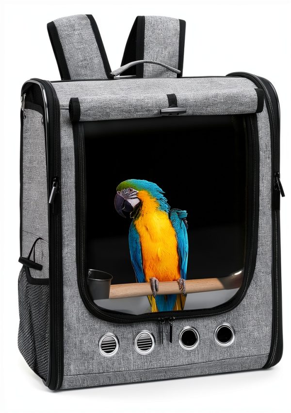 Bird Carrier Bag GRLEAYIE Lightweight Backpack with Transparent Cage-0