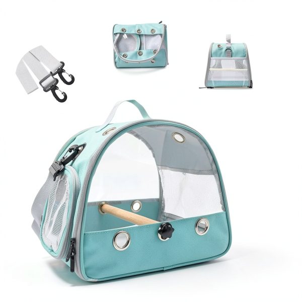 Bird Travel Carrier Wildox Lightweight Breathable Perch Carrier Green-1