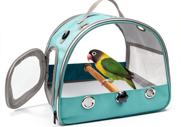Bird Travel Carrier Wildox Lightweight Breathable Perch Carrier Green-0