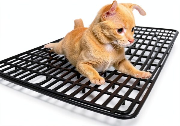 Plastic Mesh Tray for Dogs, Cats & Small Pets – Anti-Leak Crate Floor Grid, Cage Liner for Travel Carriers, Breathable Hygienic Base, Cut-to-Size PP Plastic (Small size15.7x9.4 in)-0