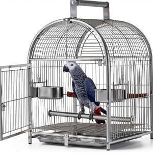 Wrought Iron Bird Carrier Bensmile – Stainless Steel Breathable Cage-0