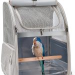 Bird Backpack Carrier Sanmoncare Water Repellent Cage with Perch-0