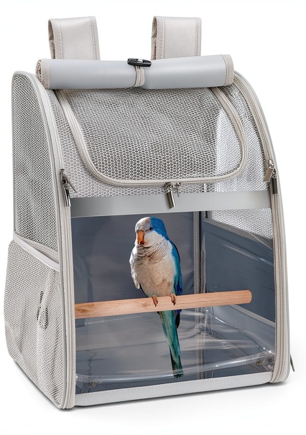 Bird Backpack Carrier Sanmoncare Water Repellent Cage with Perch-0