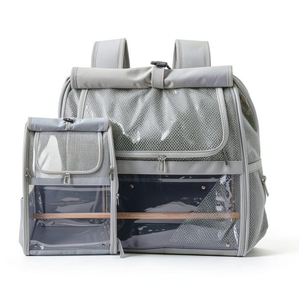 Bird Backpack Carrier Sanmoncare Water Repellent Cage with Perch-3