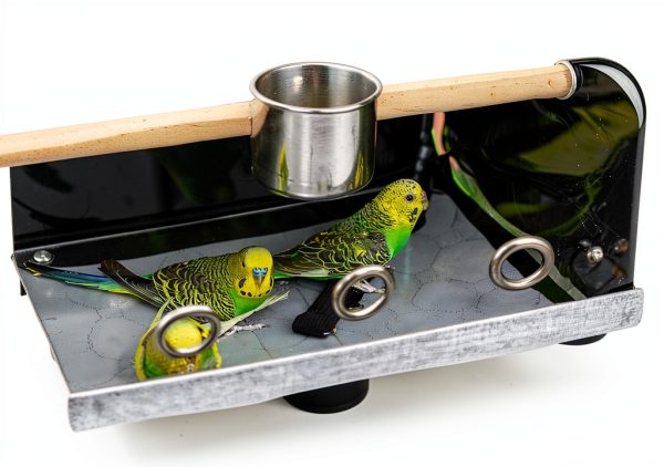 Bird Carrier Backpack Pecute Portable Parrot Travel Cage with Window-2