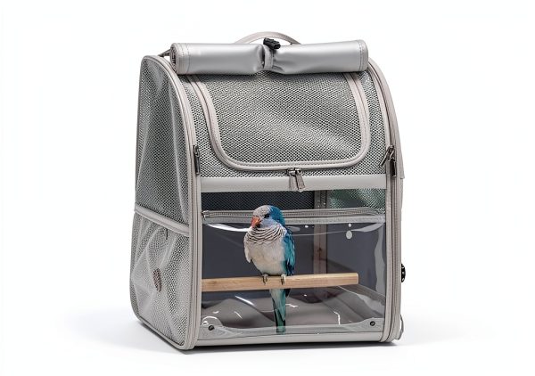 Bird Backpack Carrier Sanmoncare Water Repellent Cage with Perch-5